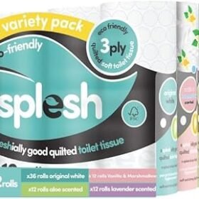 Splesh Variety Pack - 72 Toilet Rolls with a Difference