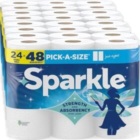 Sparkle® Pick-A-Size® Paper Towels, 24 Double Rolls = 48 Regular Rolls